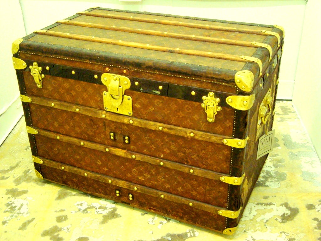Early Historically Important Vintage Louis Vuitton Steamer Trunk at 1stDibs   vintage louis vuitton trunk, louis vuitton trunk vintage, antique louis  vuitton trunk