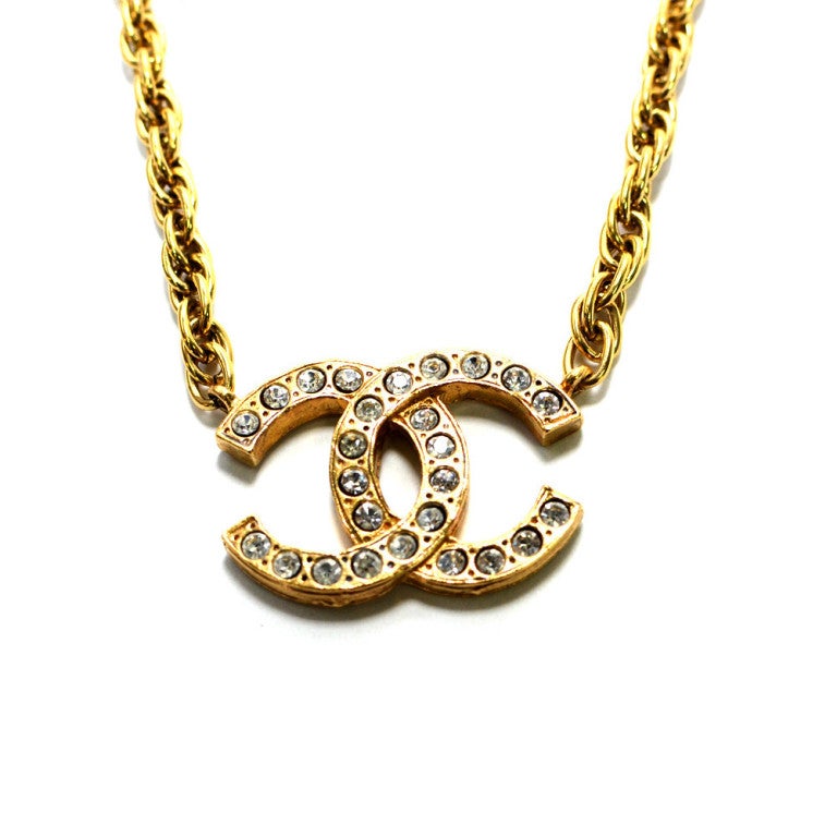 Contemporary Vintage Chanel Necklace with Chanel Pendant For Sale