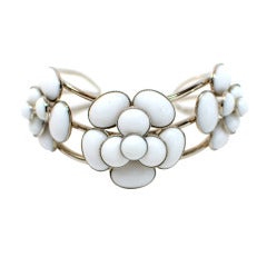 Vintage Chanel White Floral Bracelet