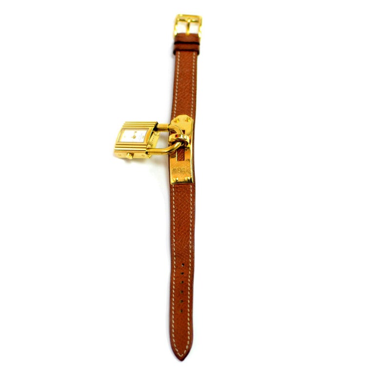 Hermes Lady's Yellow Gold Kelly Wristwatch