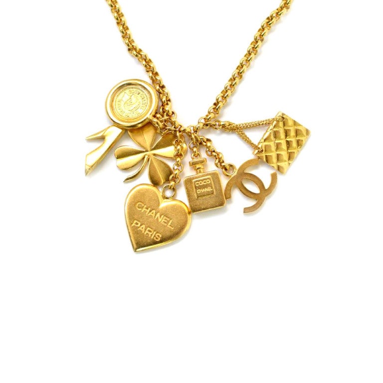Vintage Chanel Multi Charm Necklace at 1stdibs