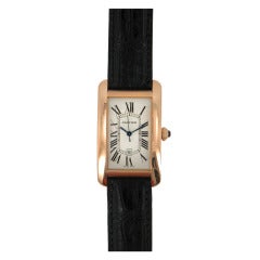 Cartier Rose Gold Tank American Wristwatch