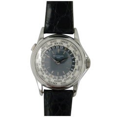Patek Philippe Platinum World Time Wristwatch Ref 5110P