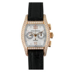 Girard Perregaux lady's Rose Gold and Diamond Richeville Chronograph Watch