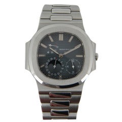 Patek Philippe Stainless Steel Nautilus Wristwatch with Date and Power Reserve