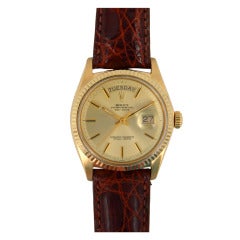 Vintage Rolex Yellow Gold Day-Date Wristwatch Ref 1803