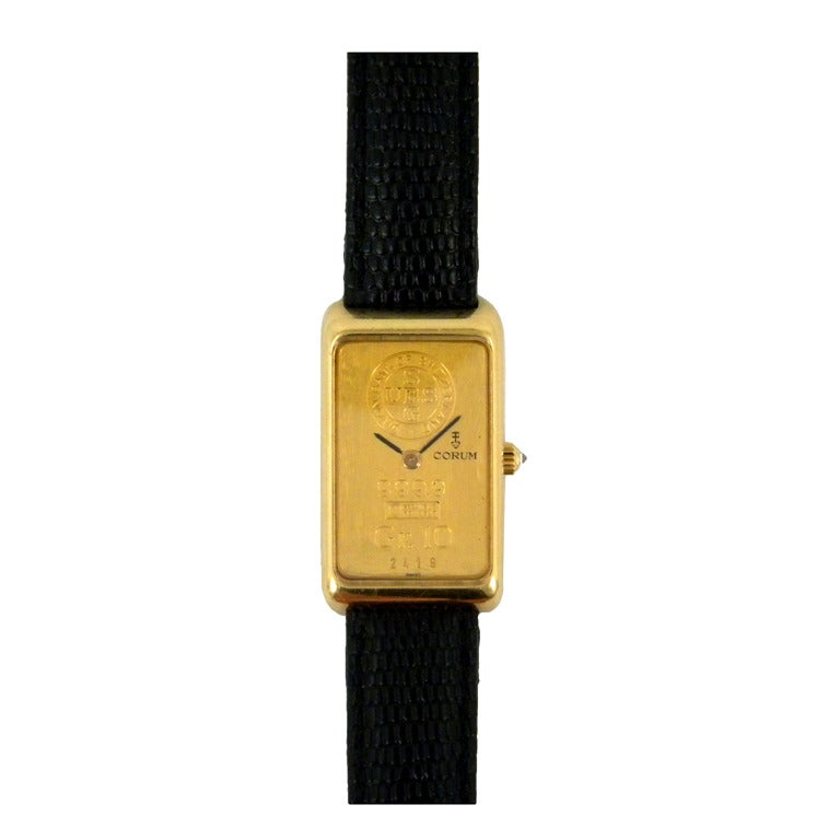 Corum Yellow Gold Ignot Wristwatch