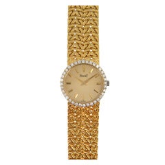 Vintage Piaget Lady
s Yellow Gold and Diamond Bracelet Watch