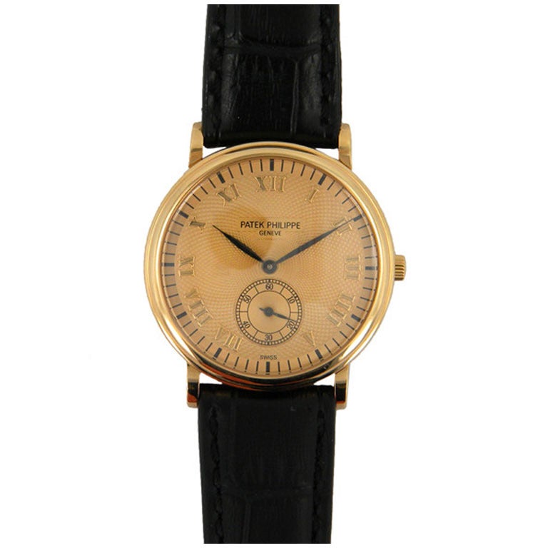 Patek Philppe Yellow Gold Calatrava Wristwatch Ref 5022J For Sale