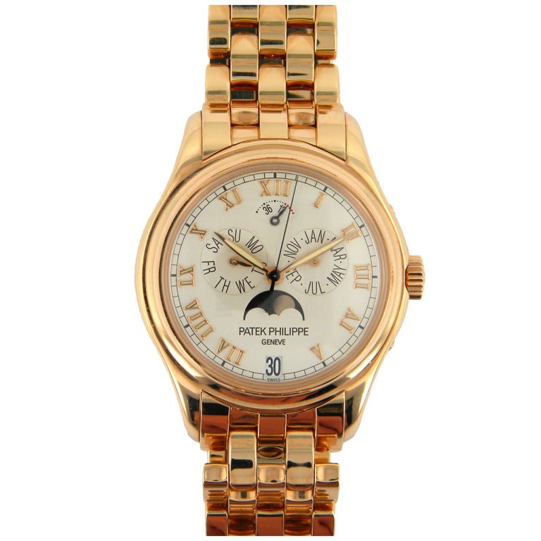 Patek Philippe Rose Gold Annual Calendar Wristwatch Ref 5036R For Sale