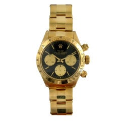 Retro Rolex Yellow Gold Cosmograph Daytona Wristwatch Ref 6263