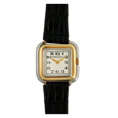 Patek Philippe Platinum and Yellow Gold Square Wristwatch
