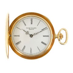 Vintage Patek Philippe Yellow Gold Hunting Case Pocket Watch
