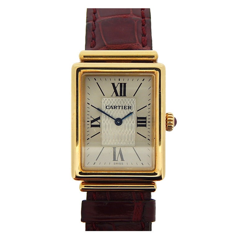 Cartier Lady's Yellow Gold Anniversary Special Edition Biplan Wristwatch For Sale