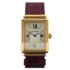 Cartier Lady's Yellow Gold Anniversary Special Edition Biplan Wristwatch