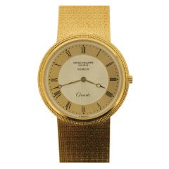 Patek Philippe Yellow Gold Bracelet Watch Ref 3744/001