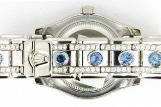 Women's Rolex Lady's White Gold, Diamond, Sapphire Pearlmaster Watch