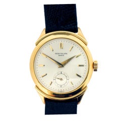 Patek Philippe Yellow Gold Wristwatch with Unusual Lugs Ref 2426