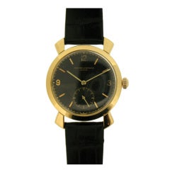 Vacheron 
Constantin Yellow Gold Wristwatch with Black Dial circa 1960s