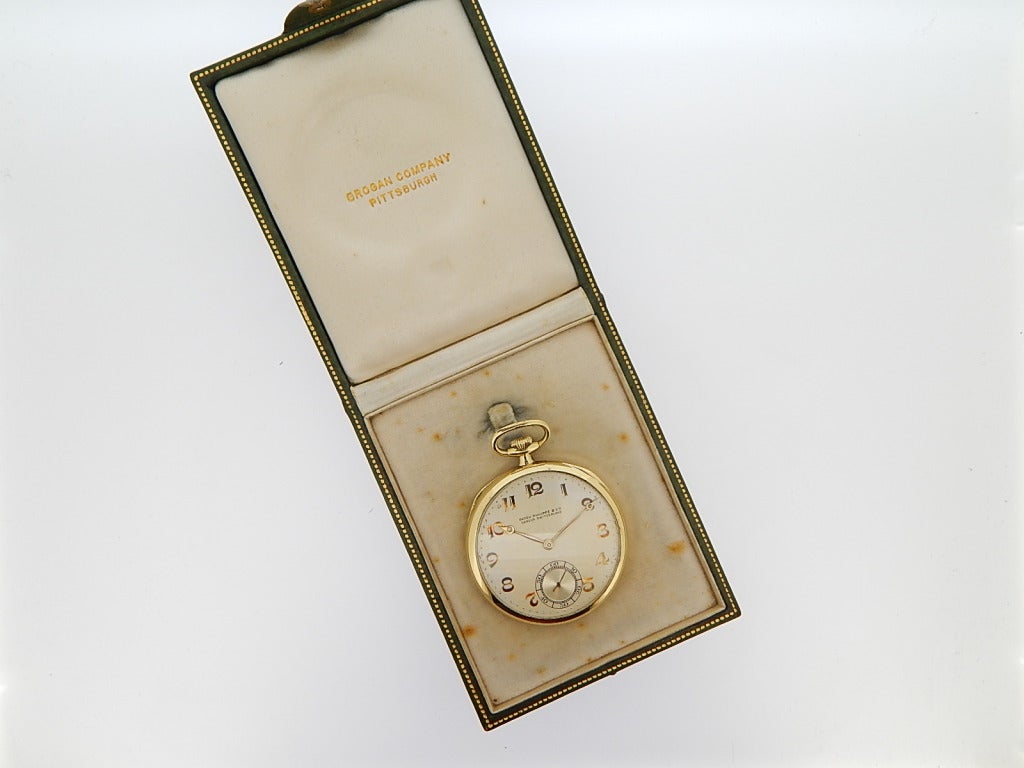Patek Philippe Yellow Gold Pocket Watch circa 1920s 2