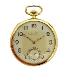 Patek Philippe Yellow Gold Pocket Watch circa 1920s