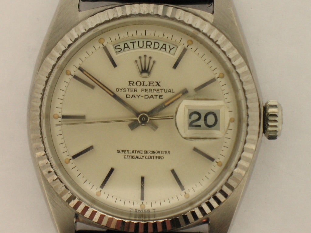 Rolex White Gold Day-Date Wristwatch Ref 1803 circa 1960s 4