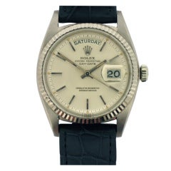 Rolex White Gold Day-Date Wristwatch Ref 1803 circa 1960s