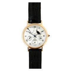 Retro Breguet Yellow Gold Perpetual Classique Wristwatch Ref 1497B
