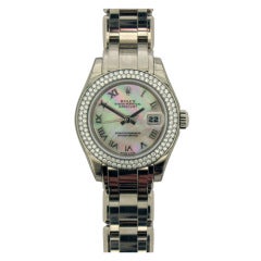 Rolex Lady's White Gold and Diamond Masterpiece Wristwatch