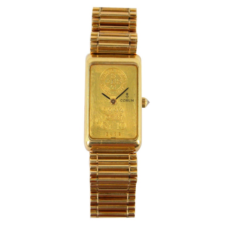Corum Gelbgold 10-graue Ignot-Armbanduhr