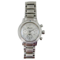 Breguet Lady's Stainless Steel and Diamond Type XX Wristwatch