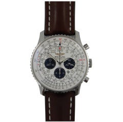 Vintage Breitling Stainless Steel Navitimer Chronograph Wristwatch