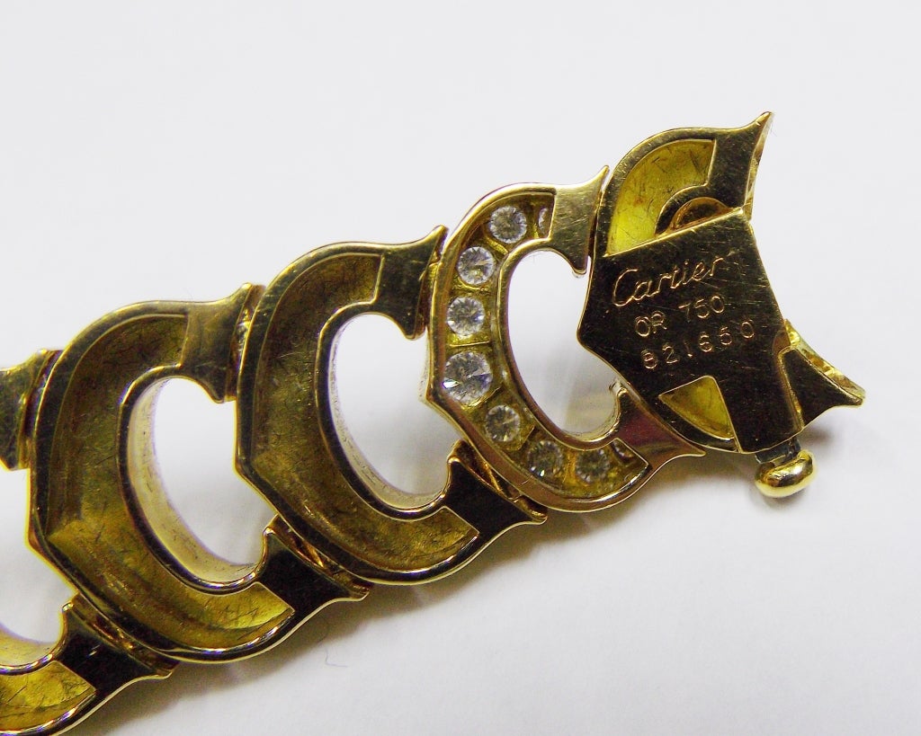 Cartier C De Collection Diamond Yellow Gold Bracelet 1