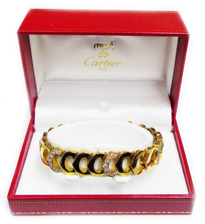 Cartier C De Collection Diamond Yellow Gold Bracelet 4