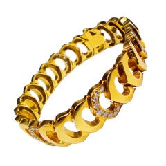 Cartier C De Collection Diamond Yellow Gold Bracelet