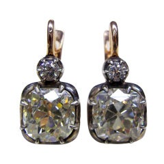 Magnificent Old Mine Diamond Earrings