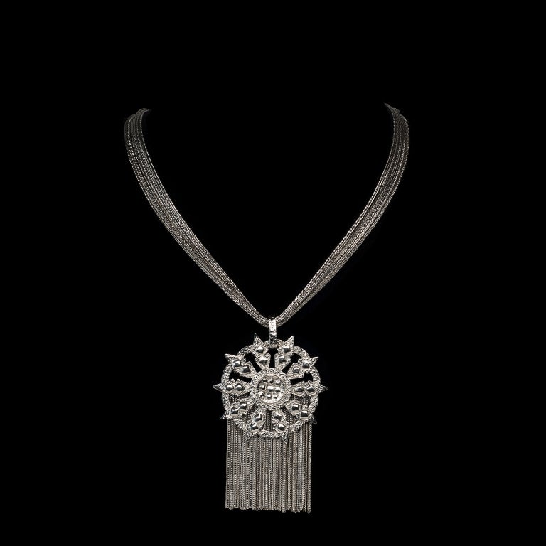 Roger Scemama silver plated necklace