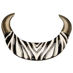 Vintage Givenchy gold and enamel choker