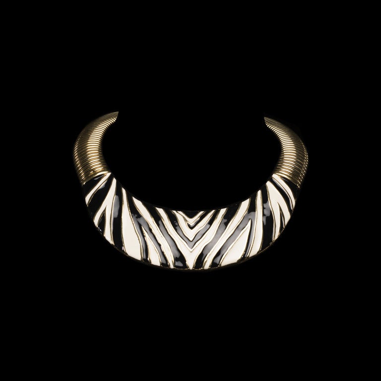 Givenchy gold and enamel choker