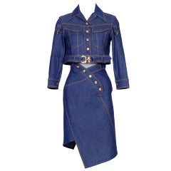 Vintage Christian Dior by John Galliano Denim Suit