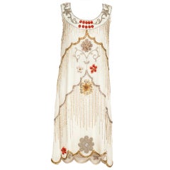 Early MATTHEW WILLIAMSON silk embellished Gatsby dress