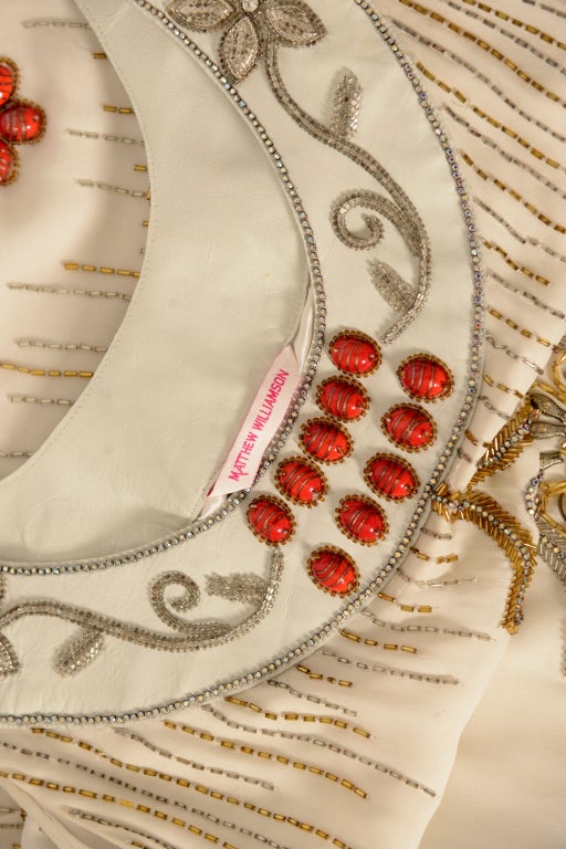 Early MATTHEW WILLIAMSON silk embellished Gatsby dress 3