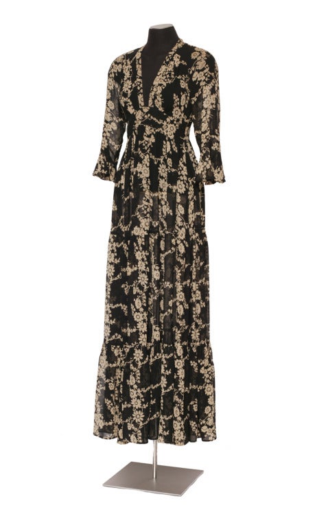 Women's Vintage OSSIE CLARK For Radley Sheer Dress