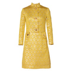 MISS DIOR Goldbrokat-Kleid aus den 60ern