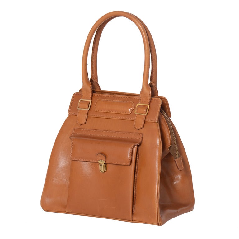 Delvaux Grained Leather Shoulder Bag - Brown Shoulder Bags