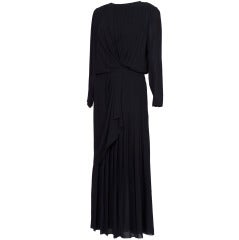 CHANEL vintage 1989/1990 winter black silk dress
