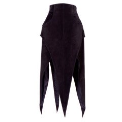 Early KARL LAGERFELD Suede Skirt 11
