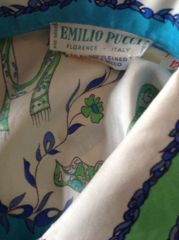 Women's 60's signed vintage Emilio Pucci silk shirt