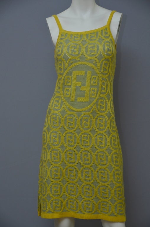 Fendi Dress With Cardigan Set In Good Condition In New York, NY