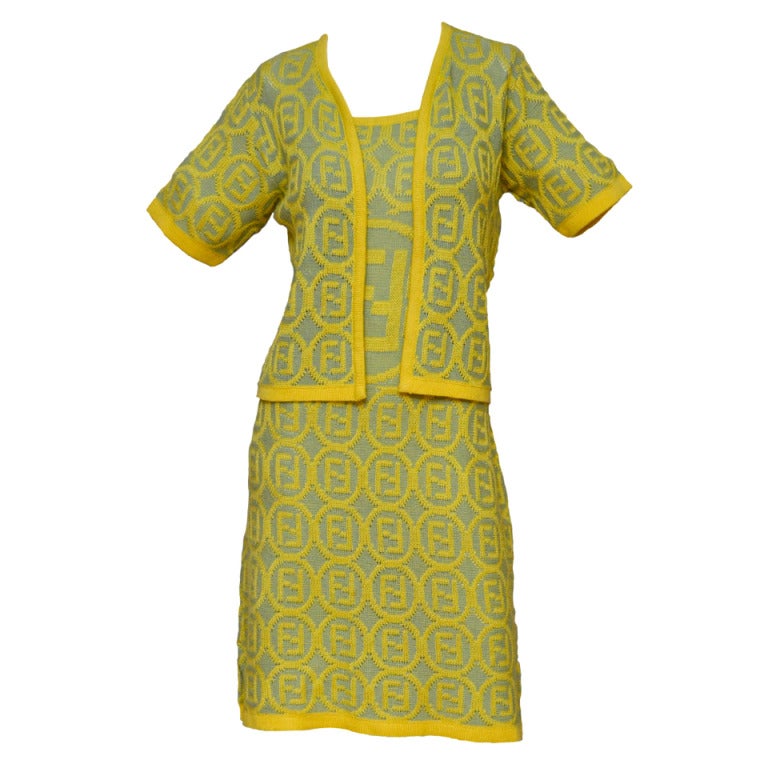 Fendi Dress With Cardigan Set